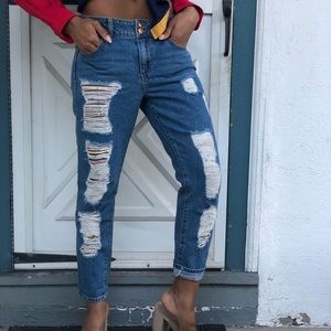 High Waist Boyfriend Jeans 🌸